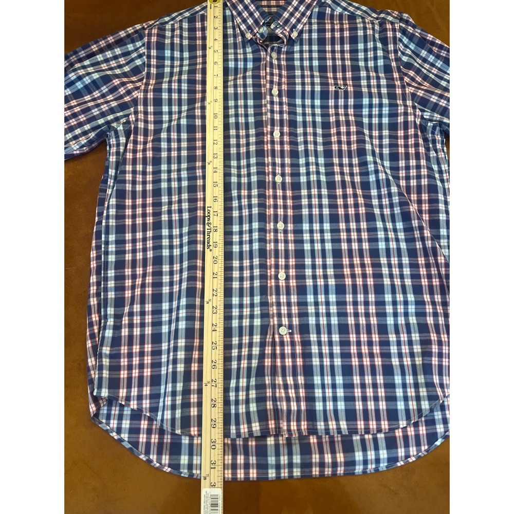 Vineyard Vines Men's Slim Fit Whale Shirt Plaid 100% Cotton Size Large - Picture 6 of 9